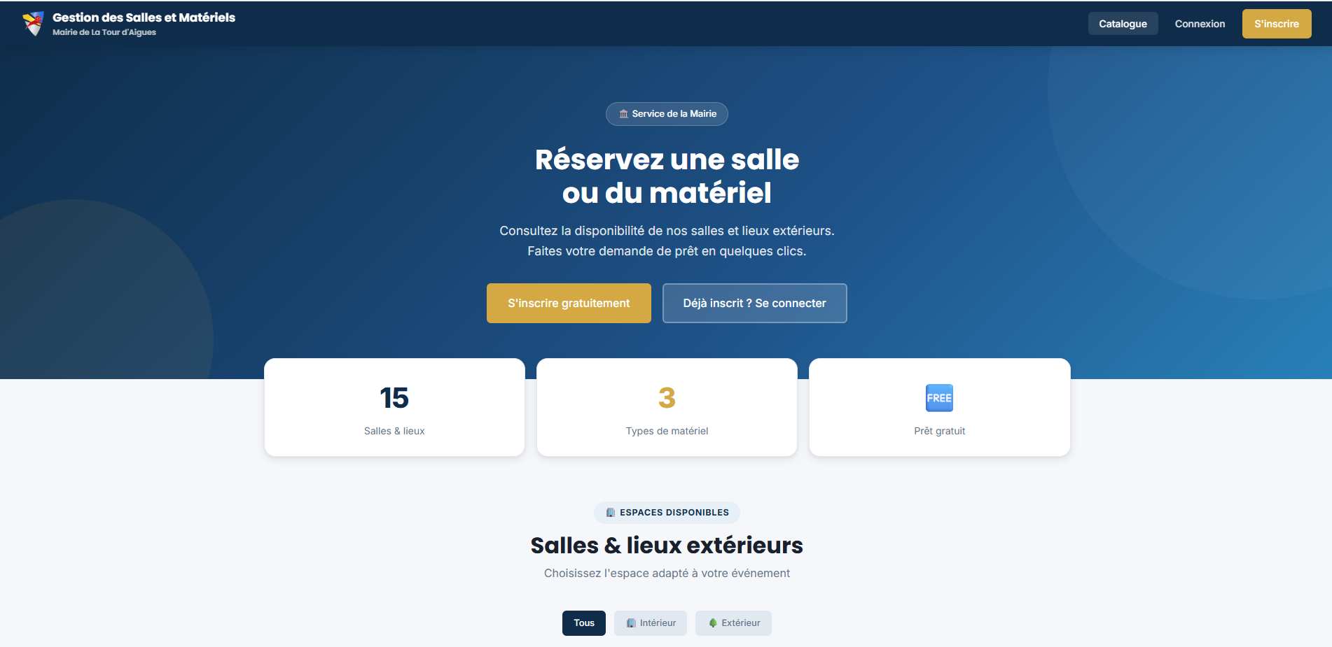 Réservez une salle ou du matériel